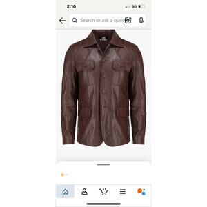 Men’s Brown Leather Blazer Premium Genuine Classic Bond Inspired Coat Jacket